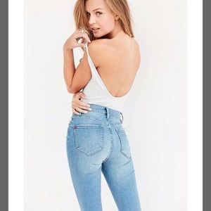 High rise skinny jeans